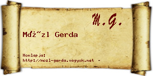 Mözl Gerda névjegykártya
